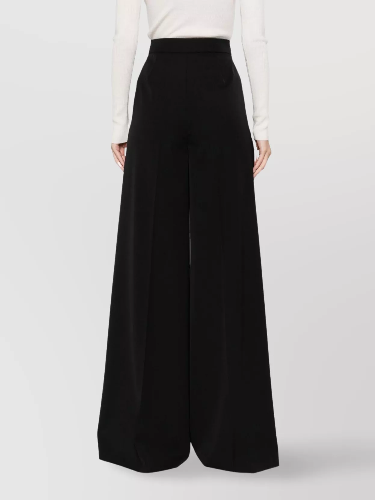 Max Mara Wool Gabardine High-Waisted Trousers