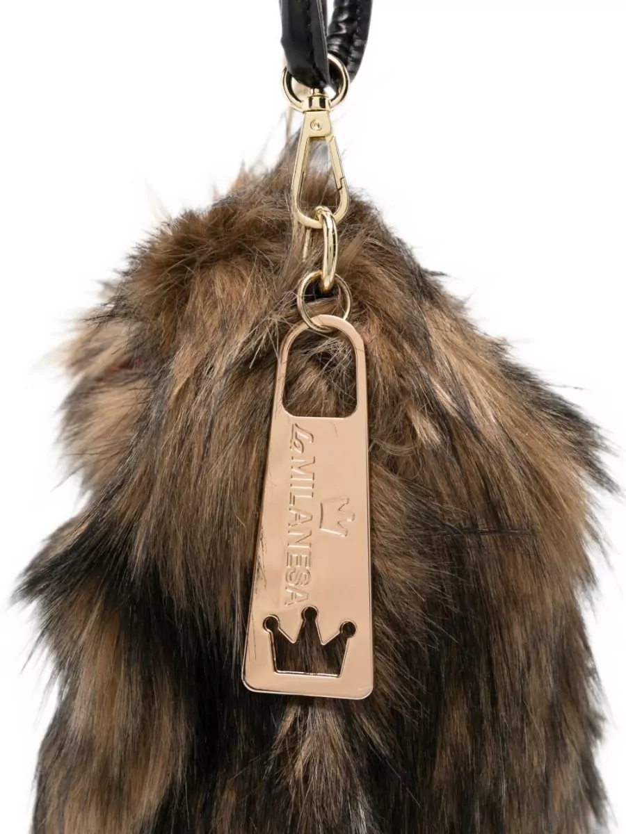 La Milanesa Faux Fur Bucket Bag