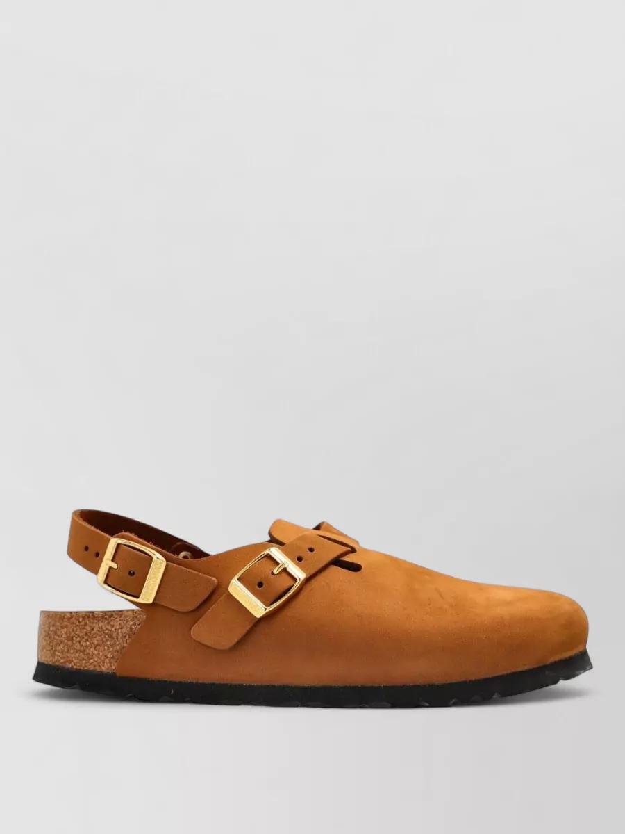 Birkenstock nubuck leather slingback sandals