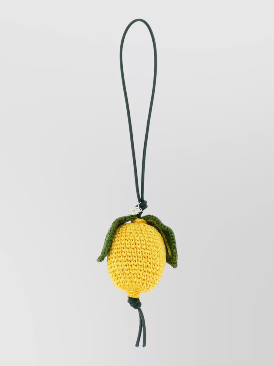 JW Anderson crochet cotton lemon charm keyring