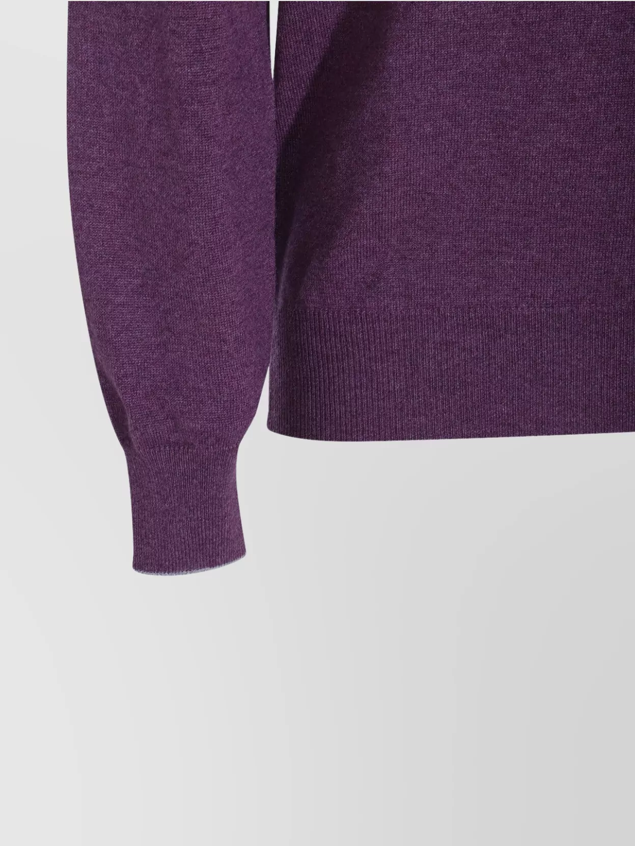 Brunello Cucinelli Soft Texture Crewneck Sweater With Ribbed Cuffs