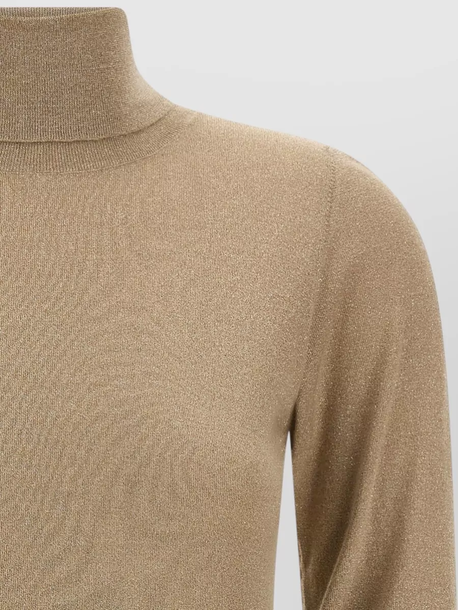 Brunello Cucinelli Cashmere Silk Lurex Turtleneck Sweater