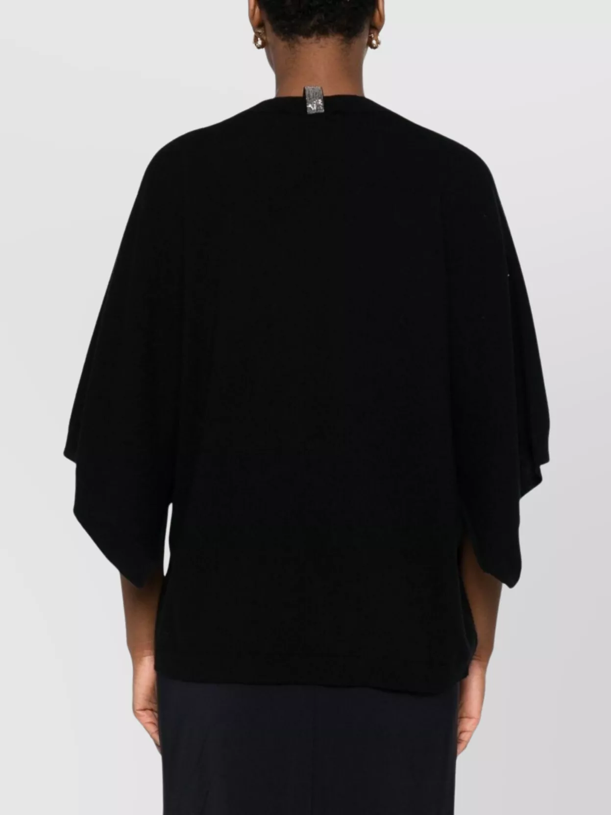 Fabiana Filippi Wool Blend Batwing Sleeve Top