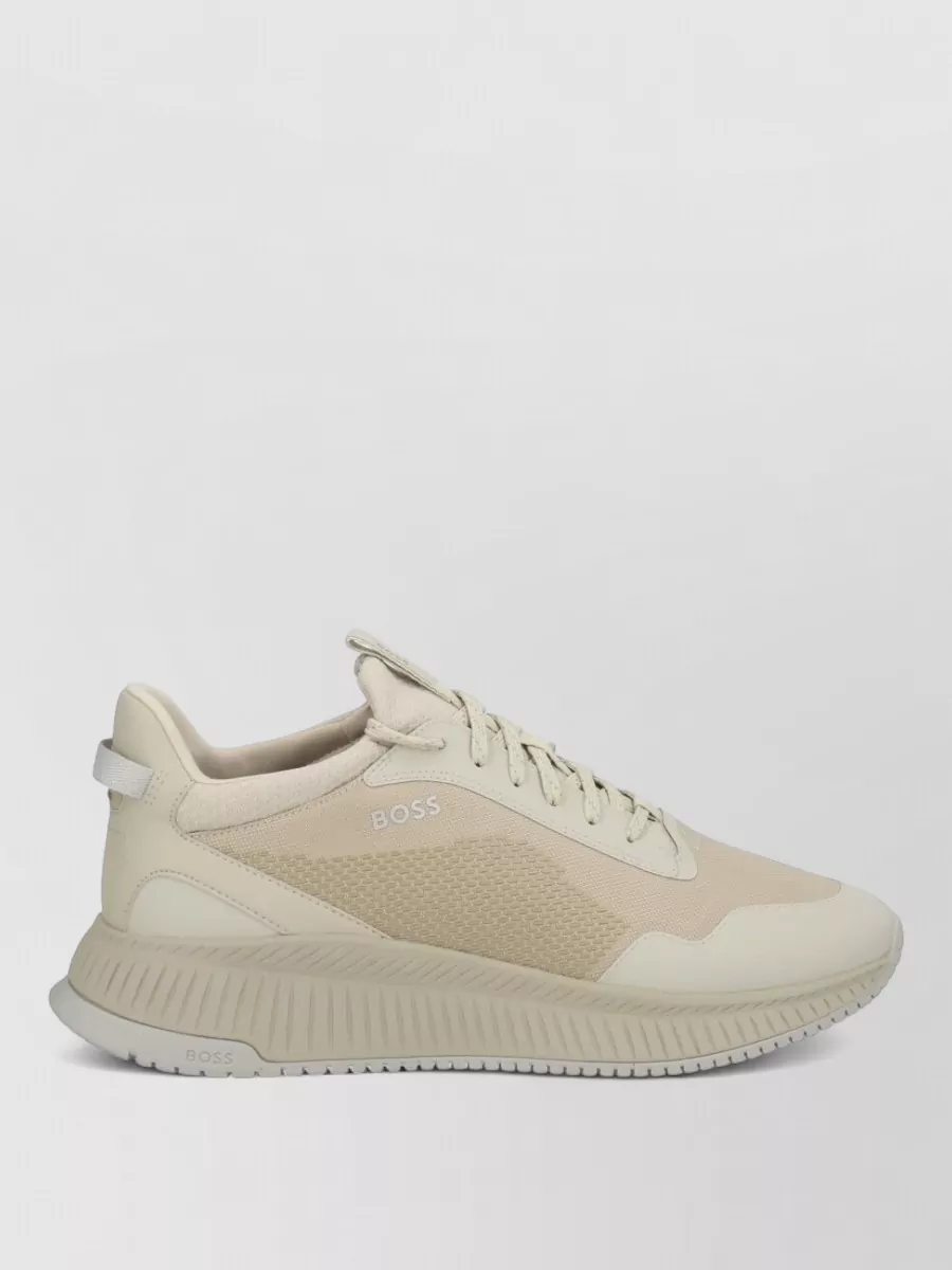 Boss Modern Sneakers With Mesh And Textured Sole