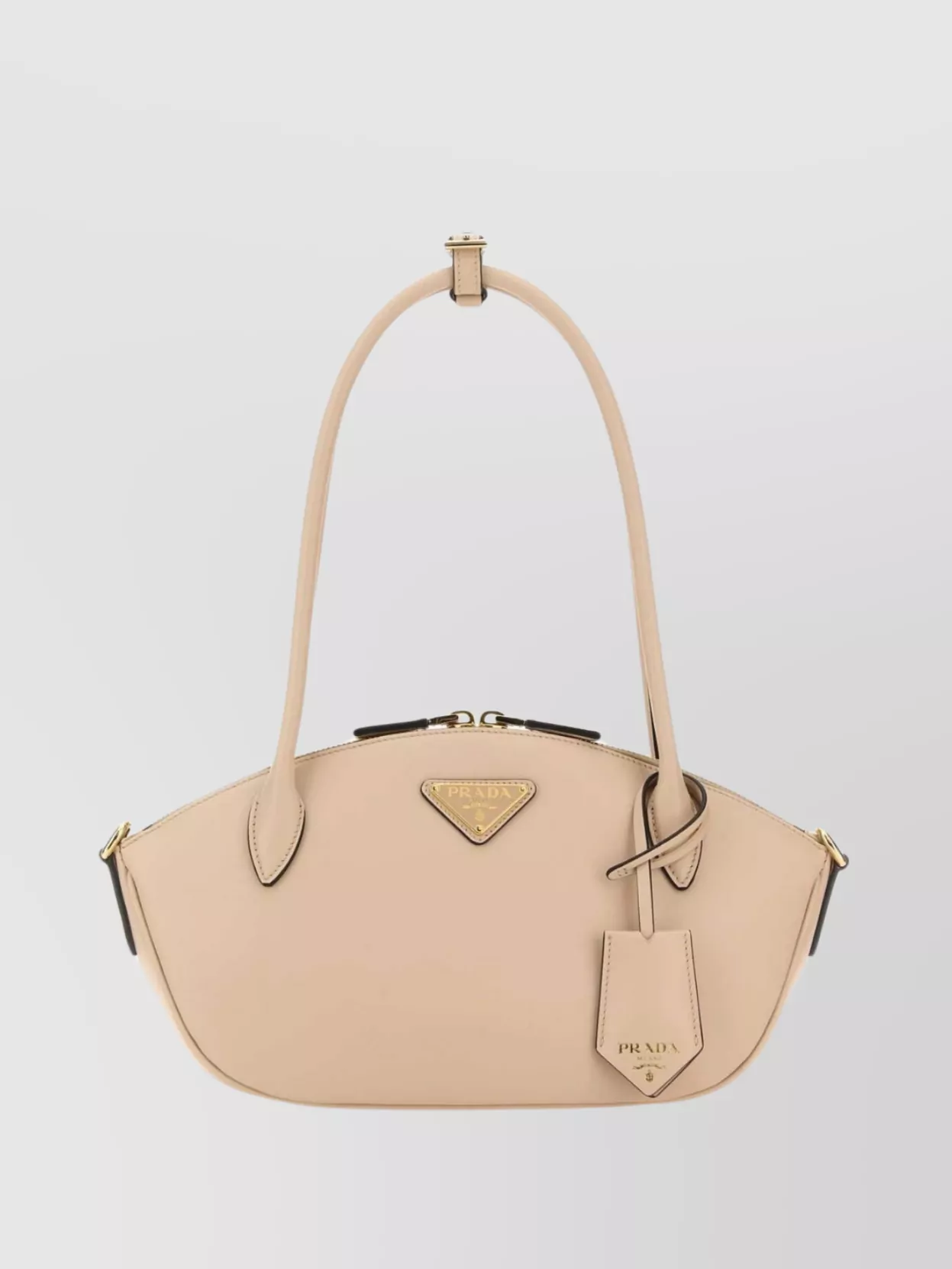 Prada Small Leather Handbag Top Handle In Neutral