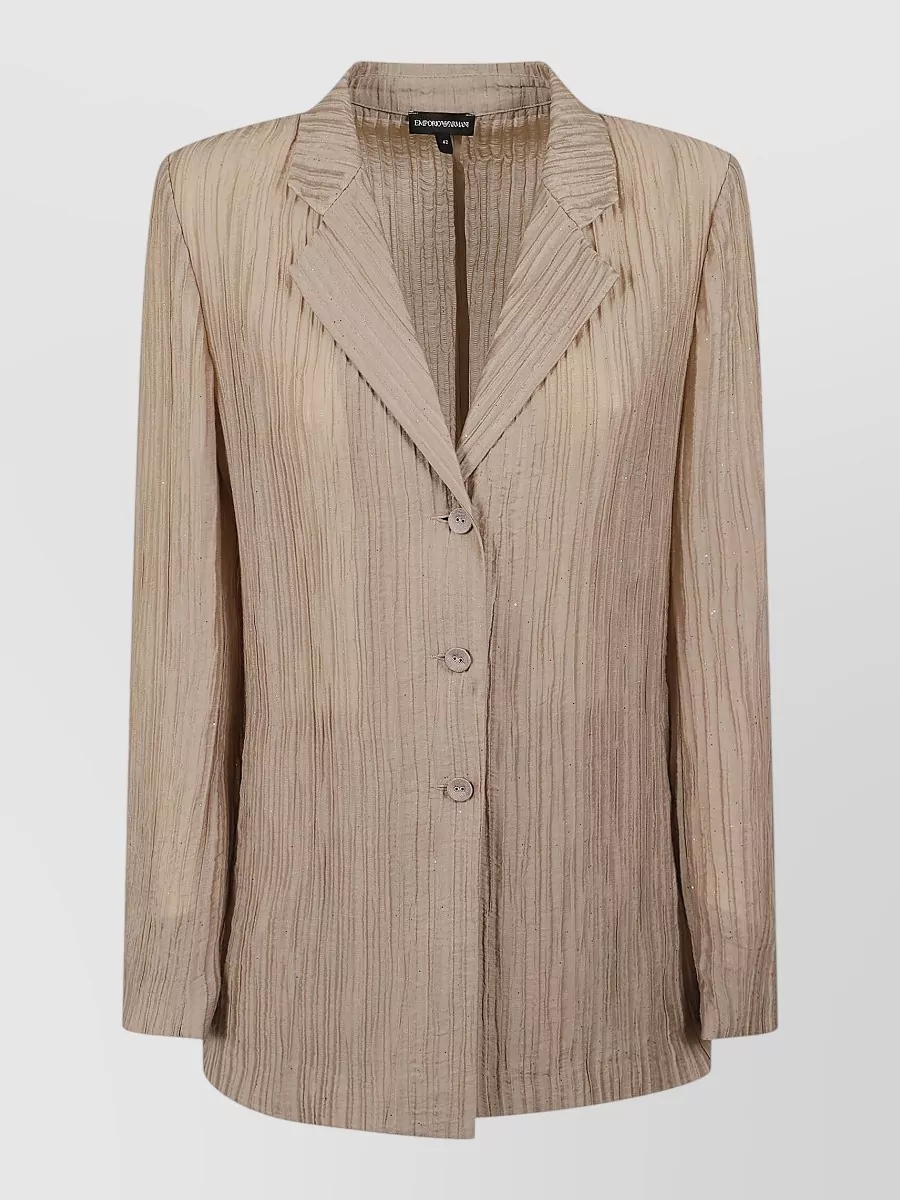 Emporio Armani pleated single-breasted blazer