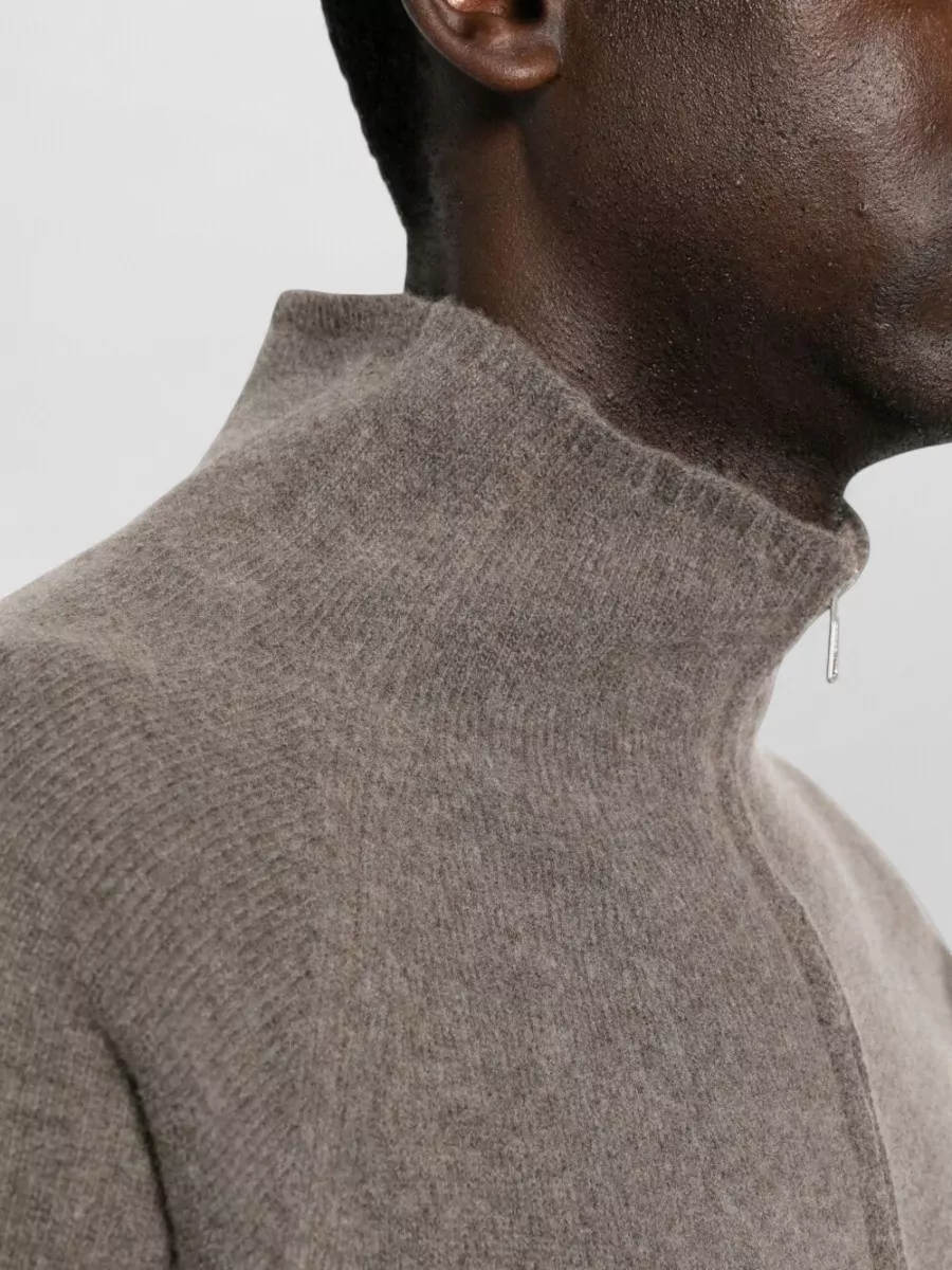 Our Legacy Wool High-Collar Zip Cardigan