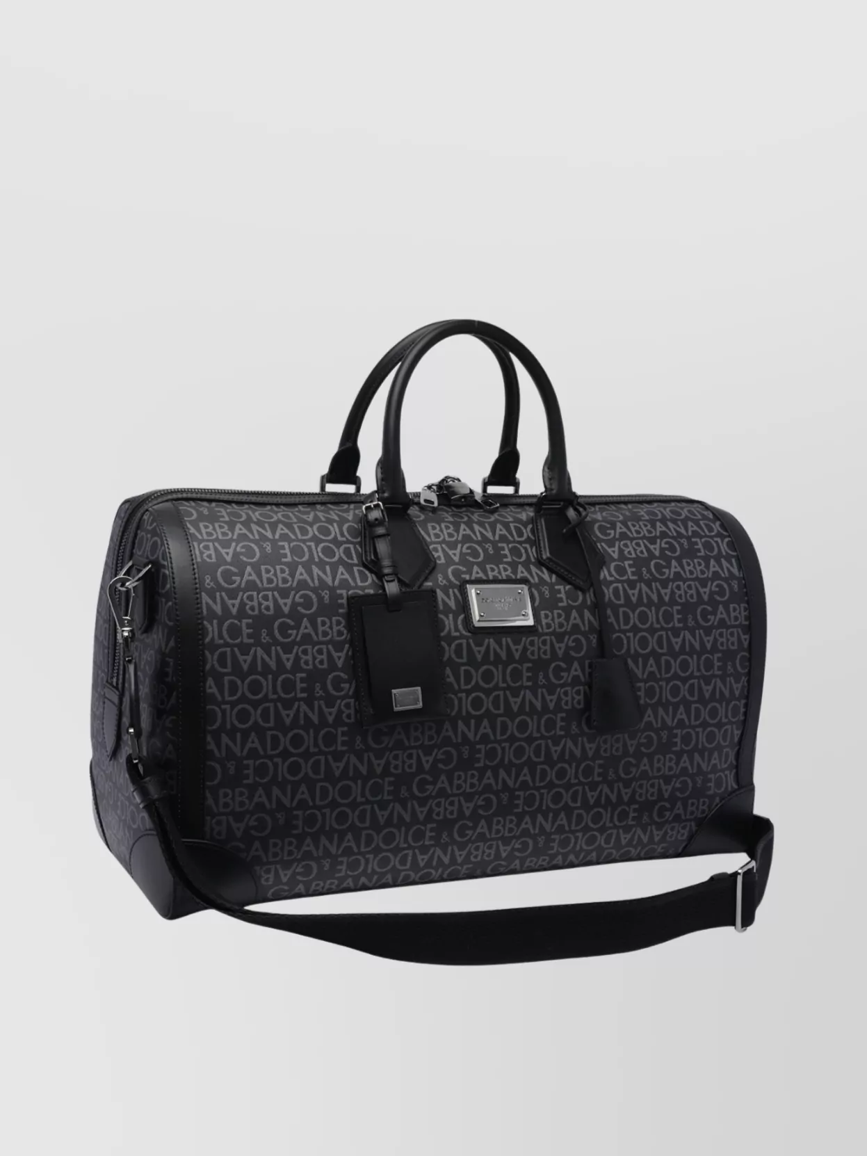 Dolce&Gabbana Logo Print Duffle Bag Handles