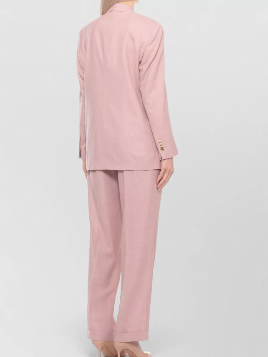 Lardini Wool Silk Linen Double-Breasted Blazer