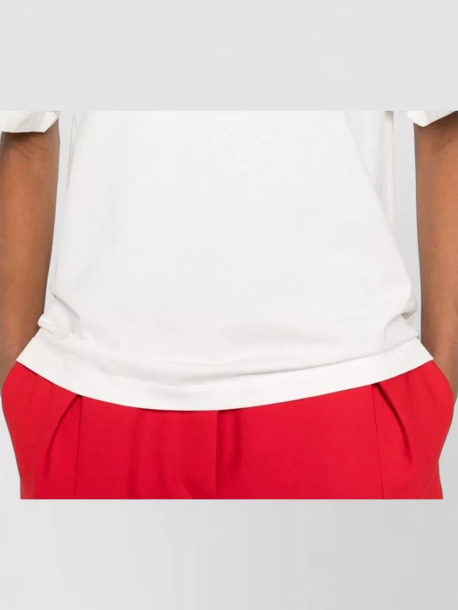 Jil Sander Cotton Logo T-Shirt Crew Neck Design