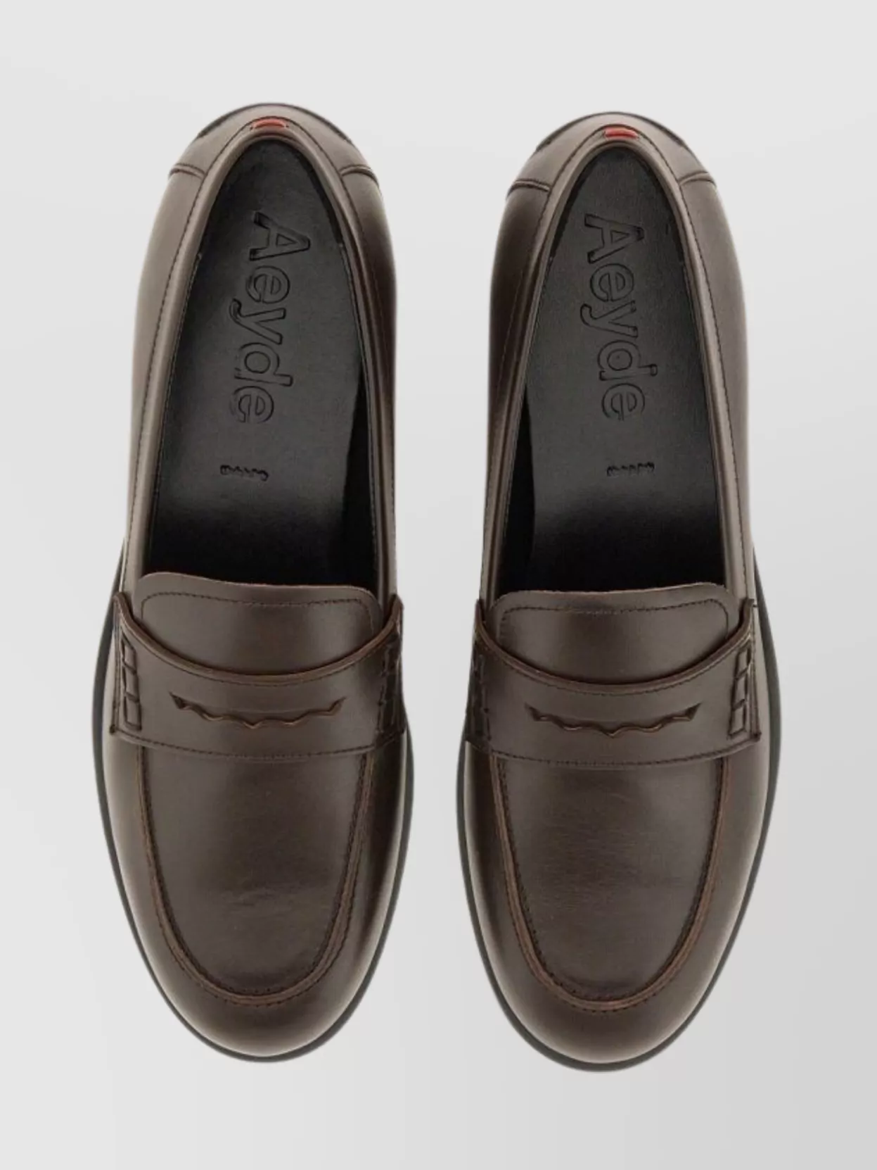 Aeyde Leather Loafers With Penny Strap And Round Toe