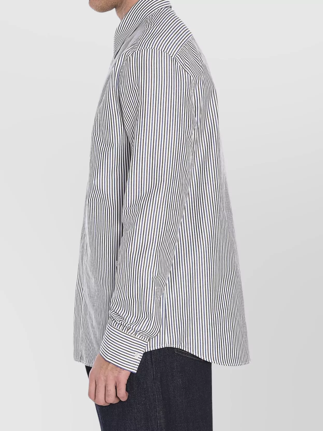 Bottega Veneta Striped Cotton And Linen Blend Shirt