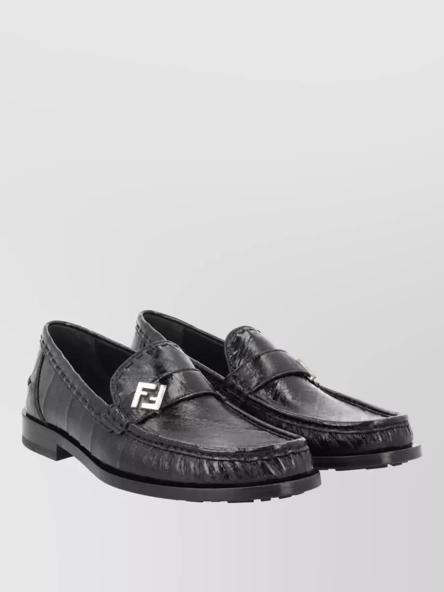 Fendi Leather Monk Shoes