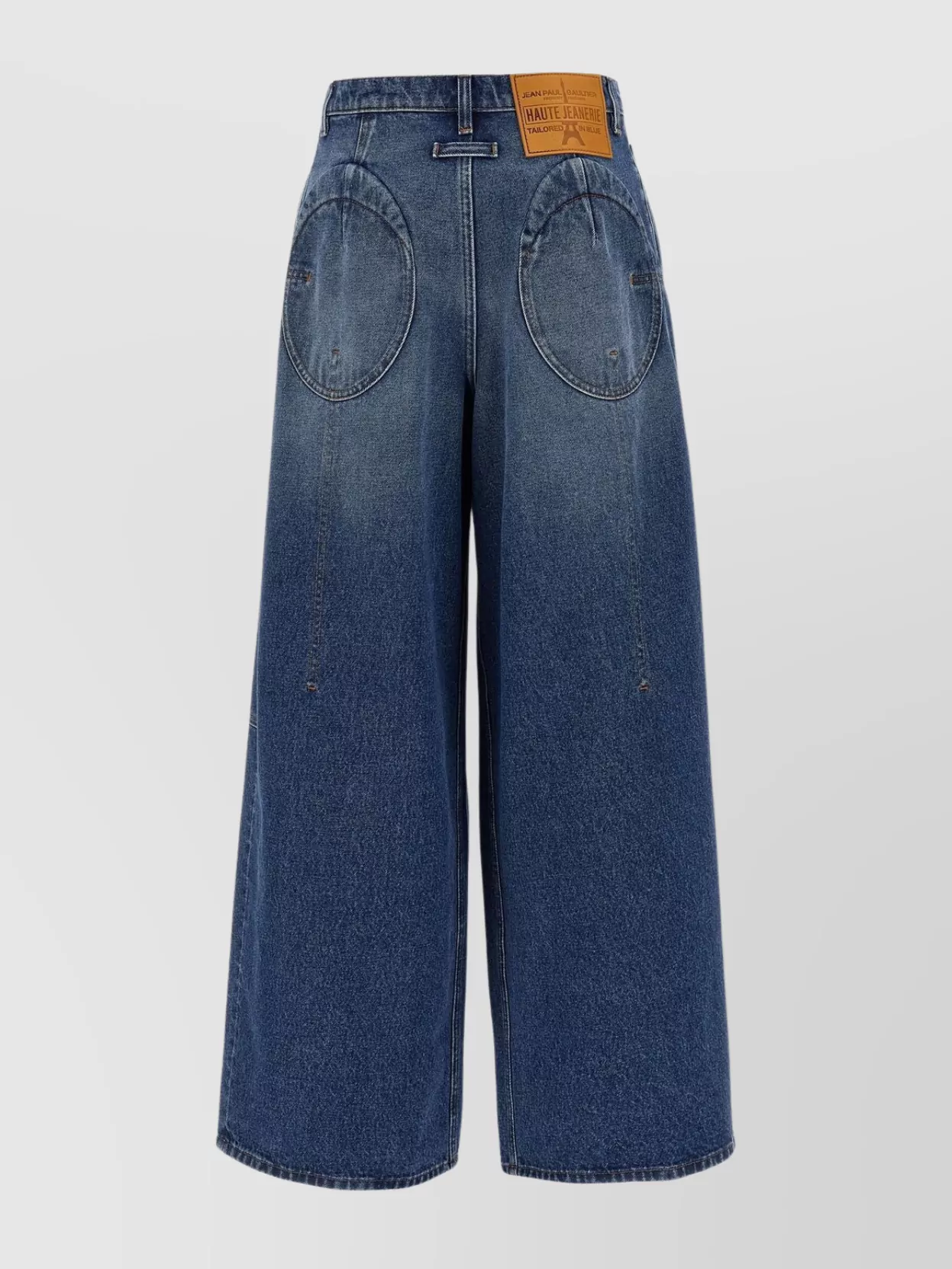 Shop Jean Paul Gaultier Wide-leg Trousers With Belt Loops And Pleats