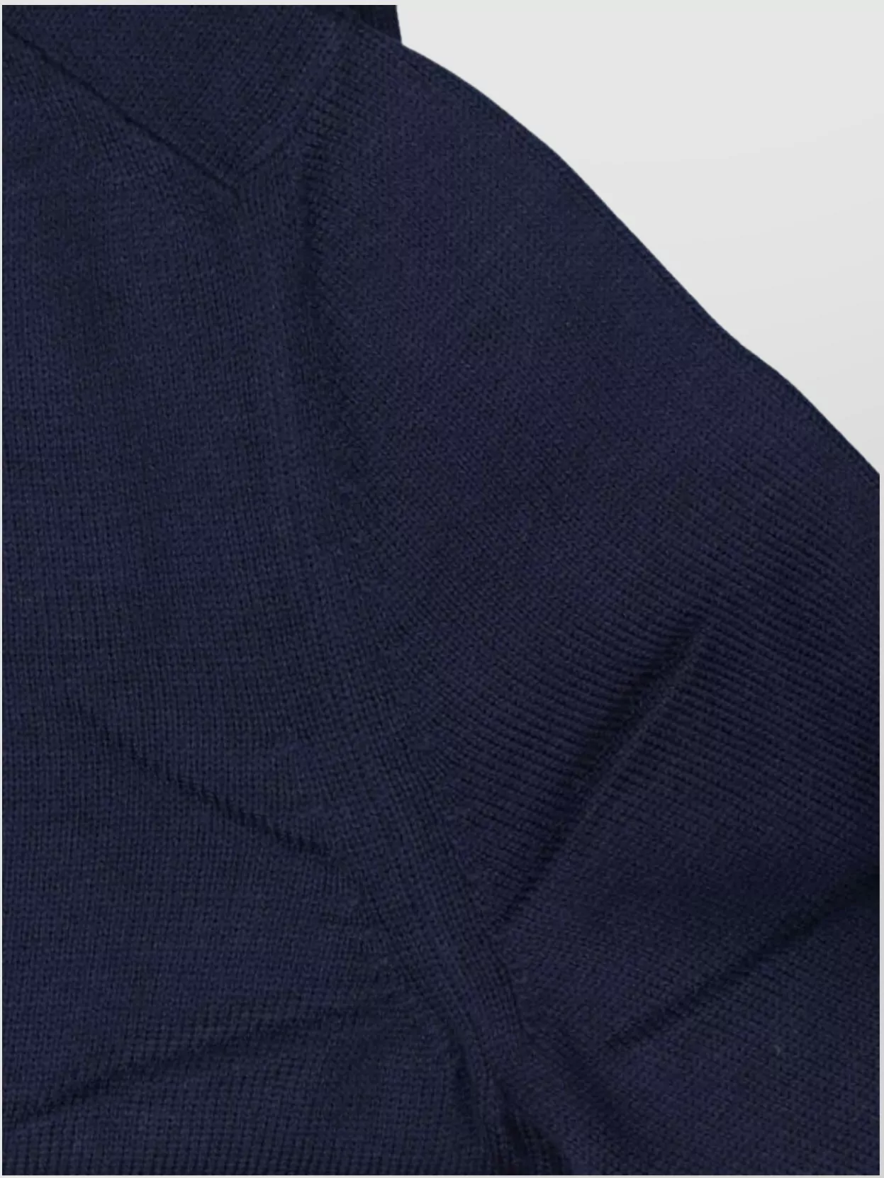 Prada Ribbed Knitwear With V-Neckline And Long Sleeves