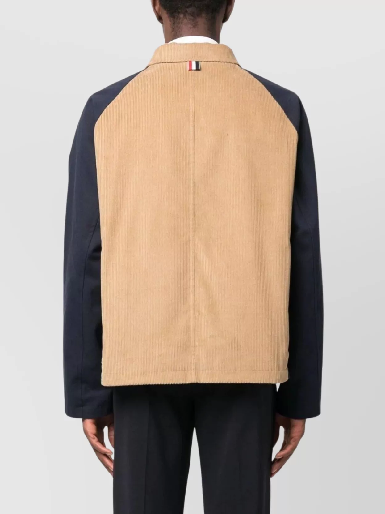 Thom Browne Thom Brown Contrasted Corduroy Cropped Coat