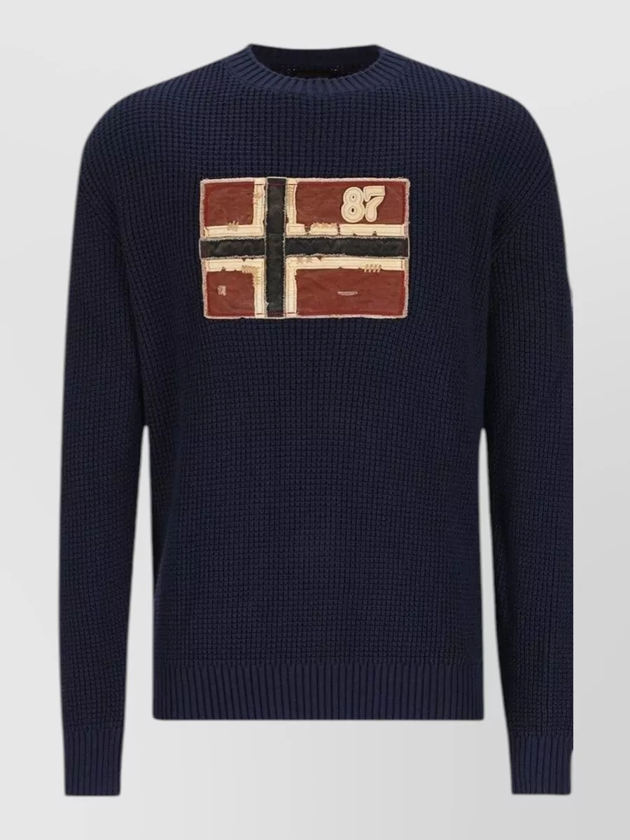 Napapijri ribbed crew neck jumper