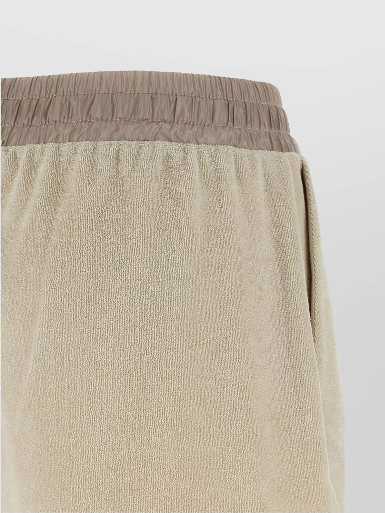 Herno Textured Terry Cloth Shorts With Elastic Waistband