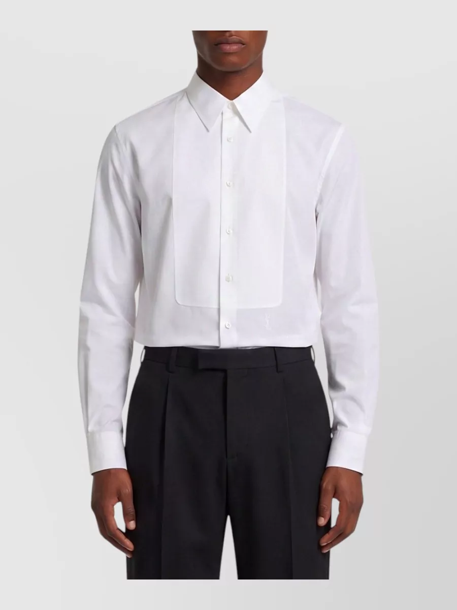 Saint Laurent Cotton regular-fit tuxedo shirt