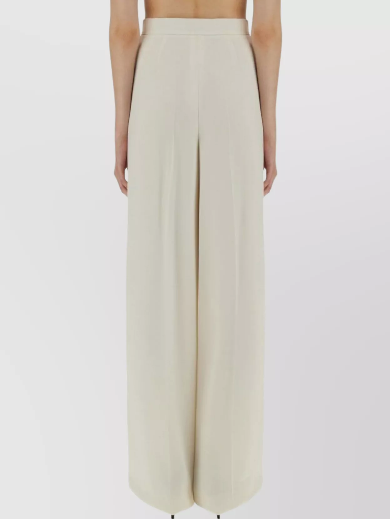 Max Mara High Waist Wide Leg Trousers With Pockets In Multi