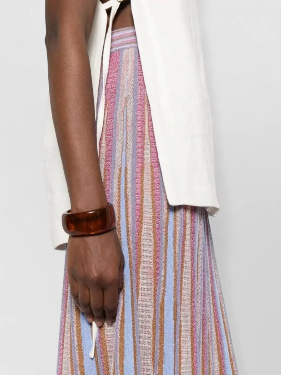 Forte Forte Striped Pleated Maxi Skirt