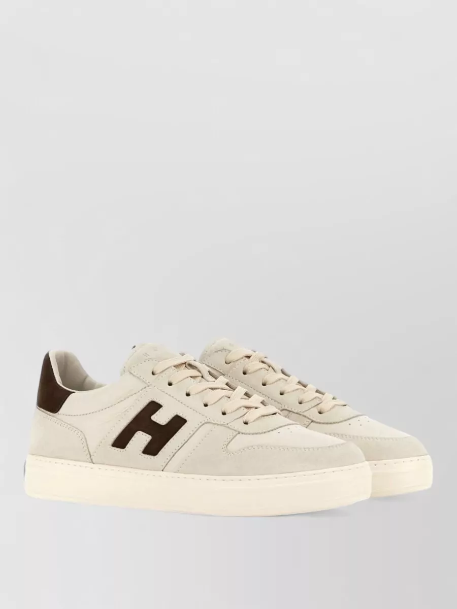 Hogan Leather lace-up sneakers