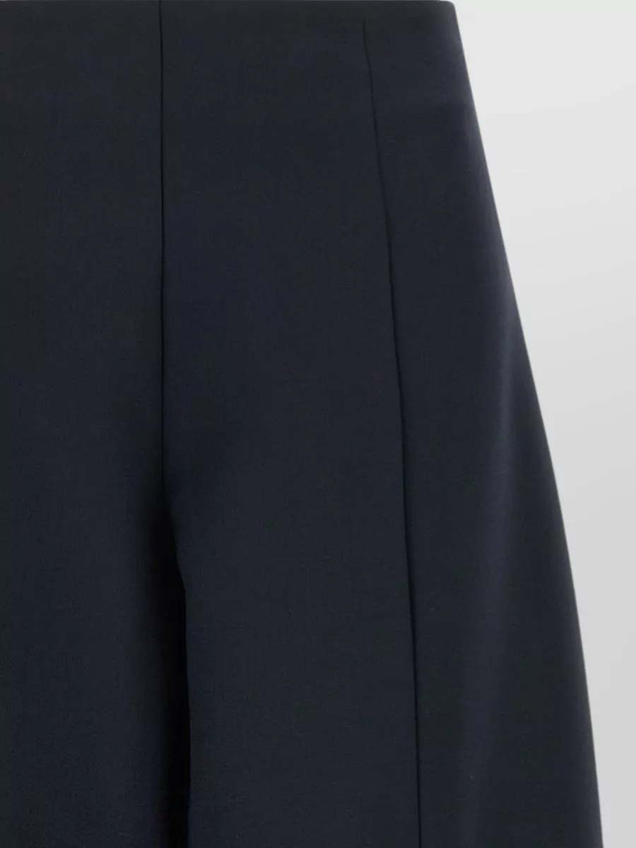 Nude High-Rise Cropped Balloon Wool Tailored Trousers