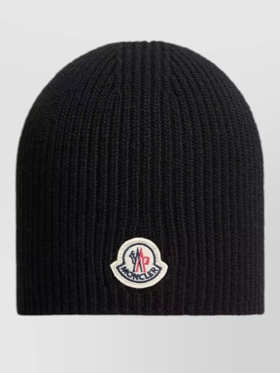 Moncler ribbed wool beanie