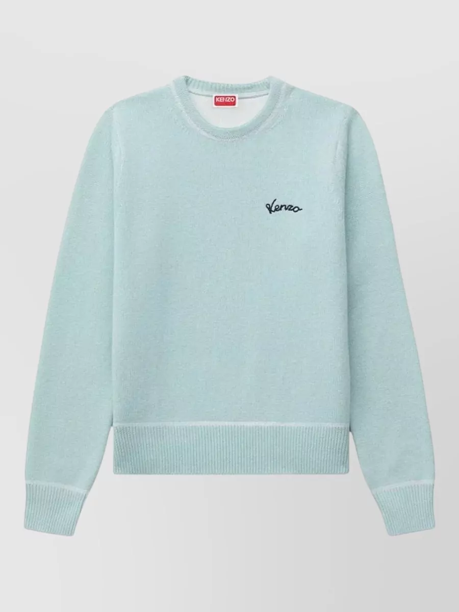 Kenzo crewneck wool-cotton varsity sweatshirt