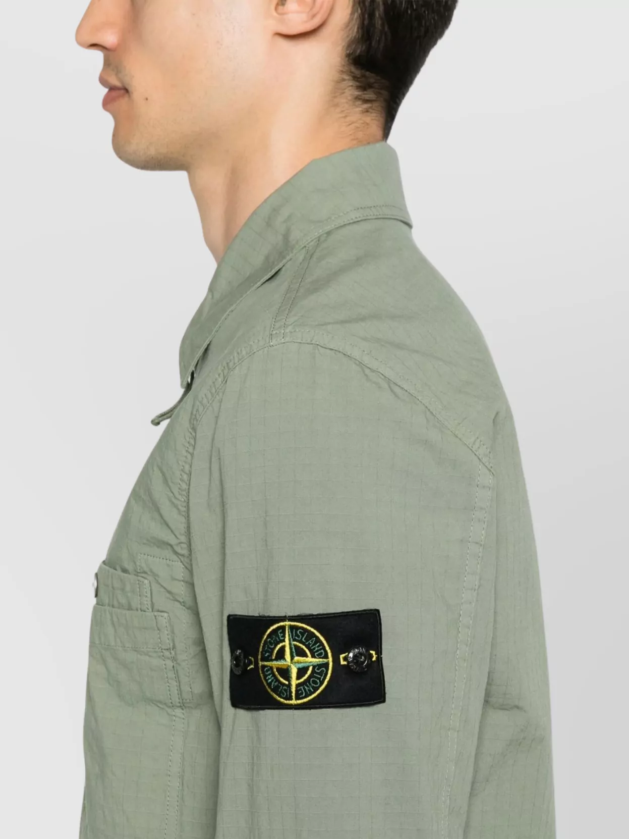 Stone Island Overshirt Cotton Adjustable Cuffs