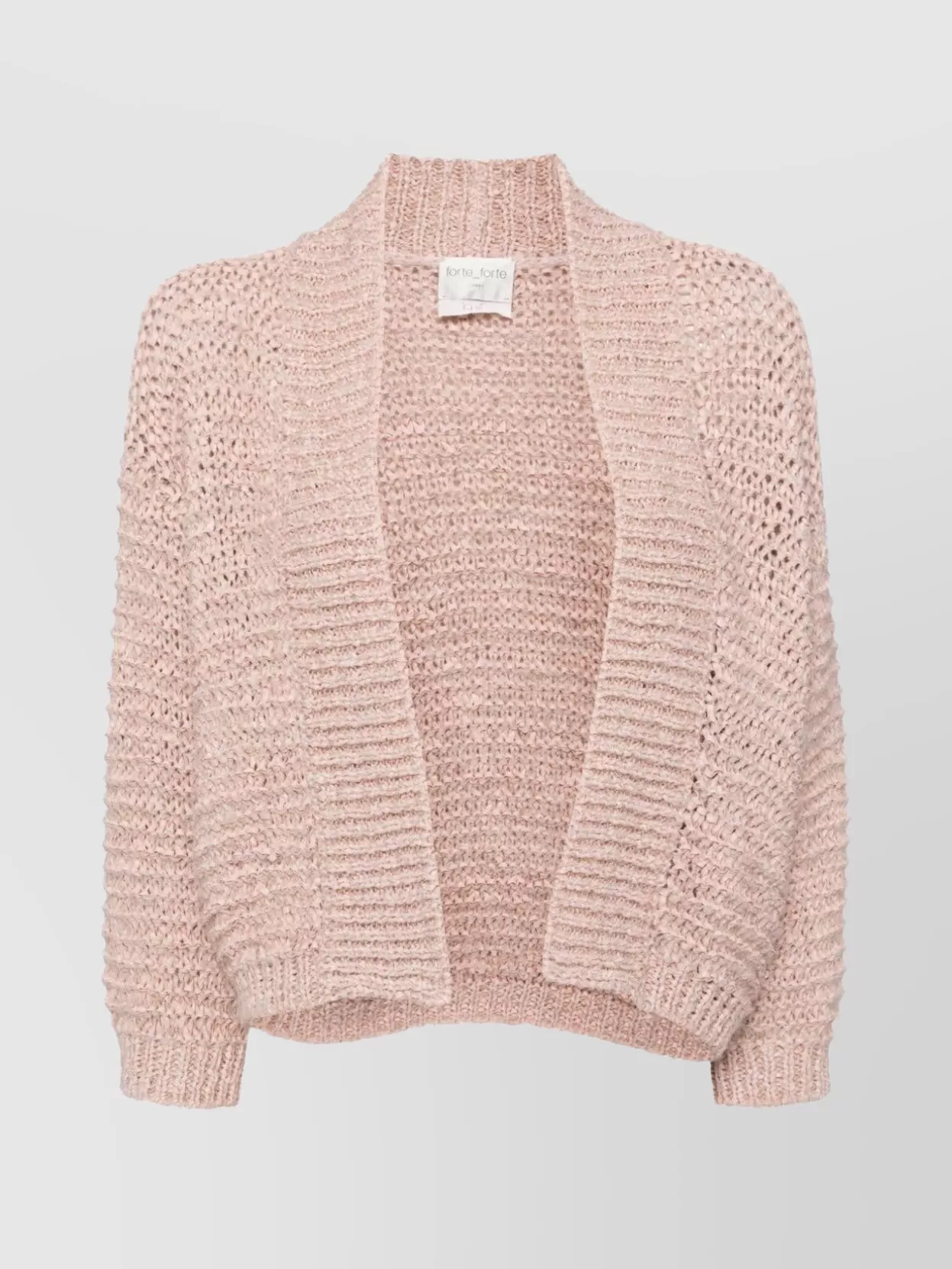 Forte Forte Chunky Knit Shawl Collar Cardigan In Pink