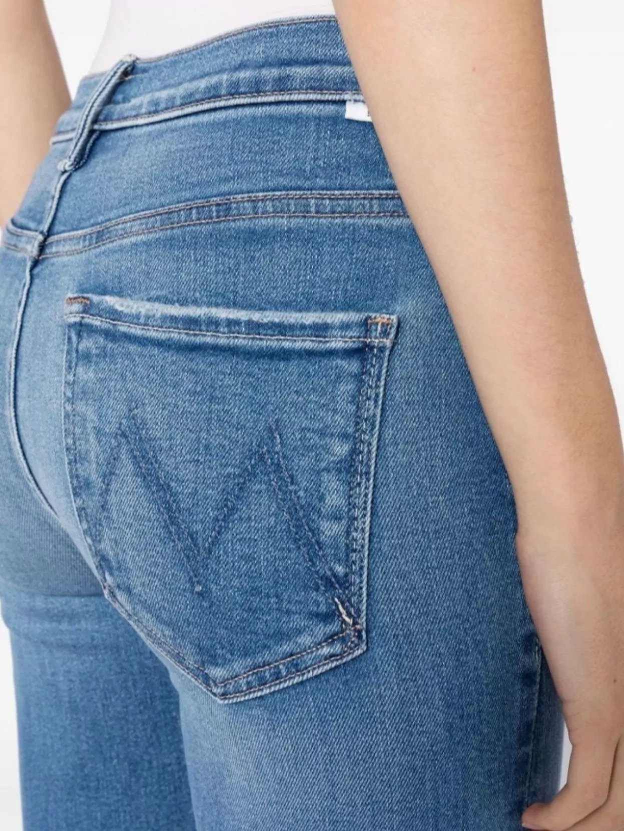 Mother Faded Wash Bootcut Denim Trousers