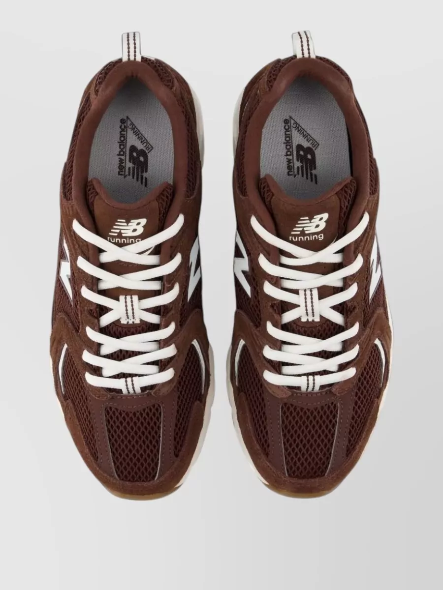 New Balance Mesh Calf Suede Low-Top Sneakers