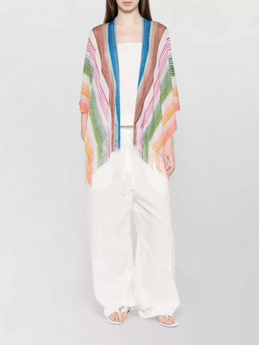 Missoni Striped V-Neck Poncho