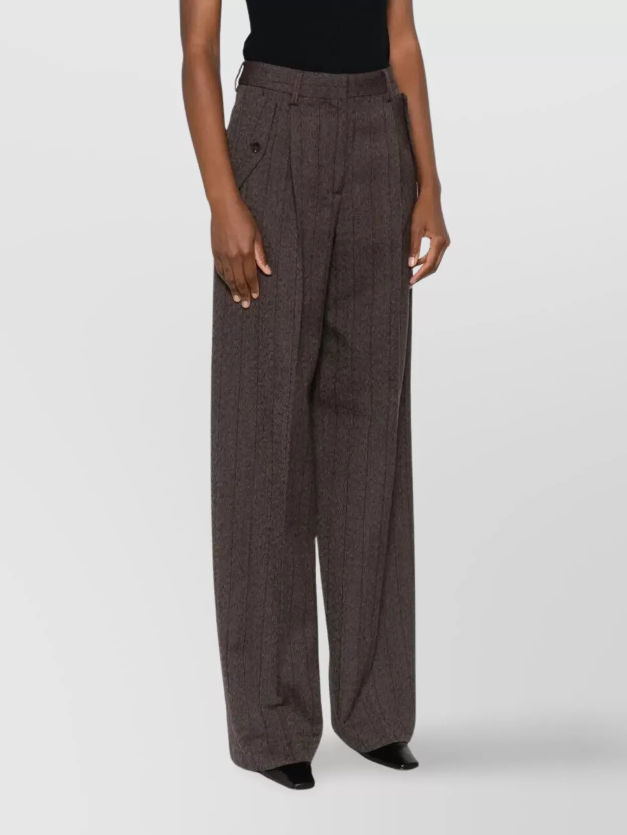 Golden Goose Journey Women's Wide Leg Trousers Naomi Pinstripe