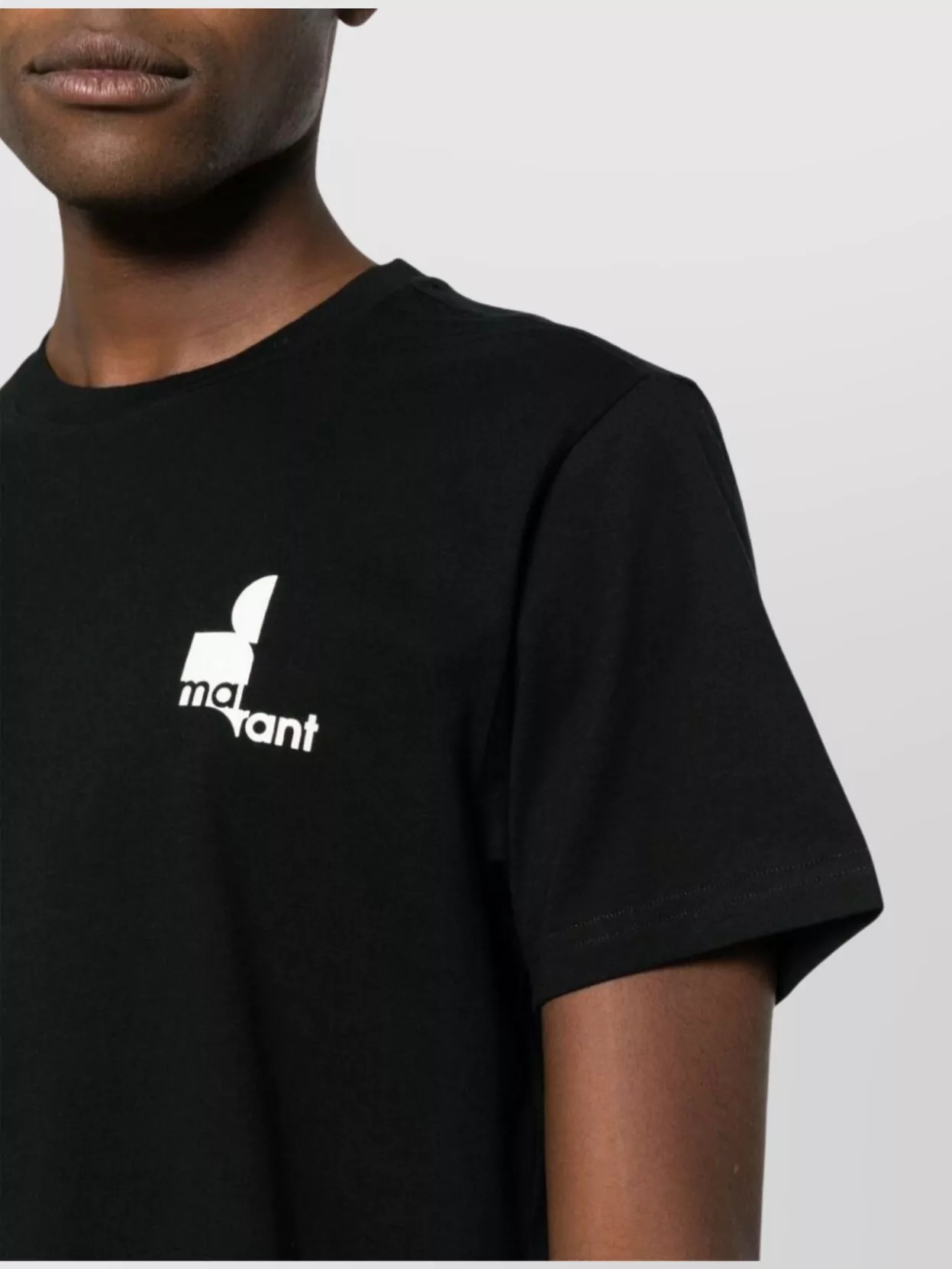 Isabel Marant Organic Cotton Logo Crew Neck T-Shirt