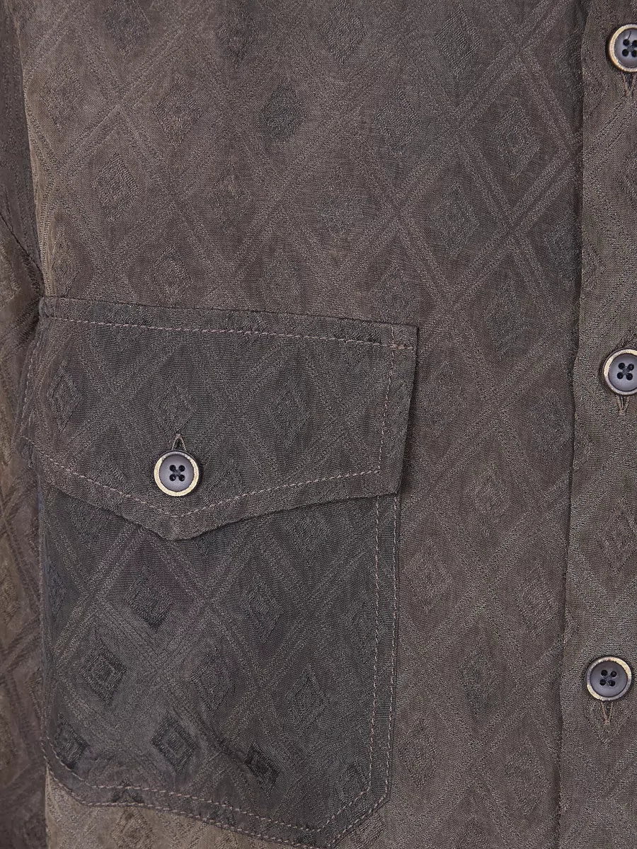 Uma Wang Diamond-Pattern Button-Down Shirt