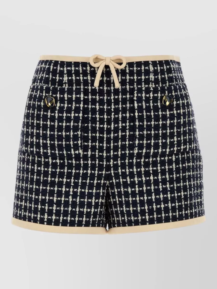 Valentino Garavani embroidered tweed tailored shorts