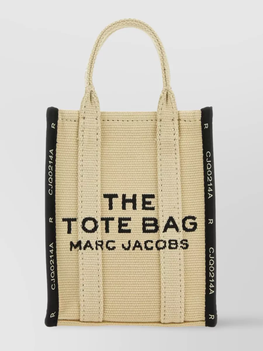 Shop Marc Jacobs Mini Canvas Tote Bag With Adjustable Strap In Beige