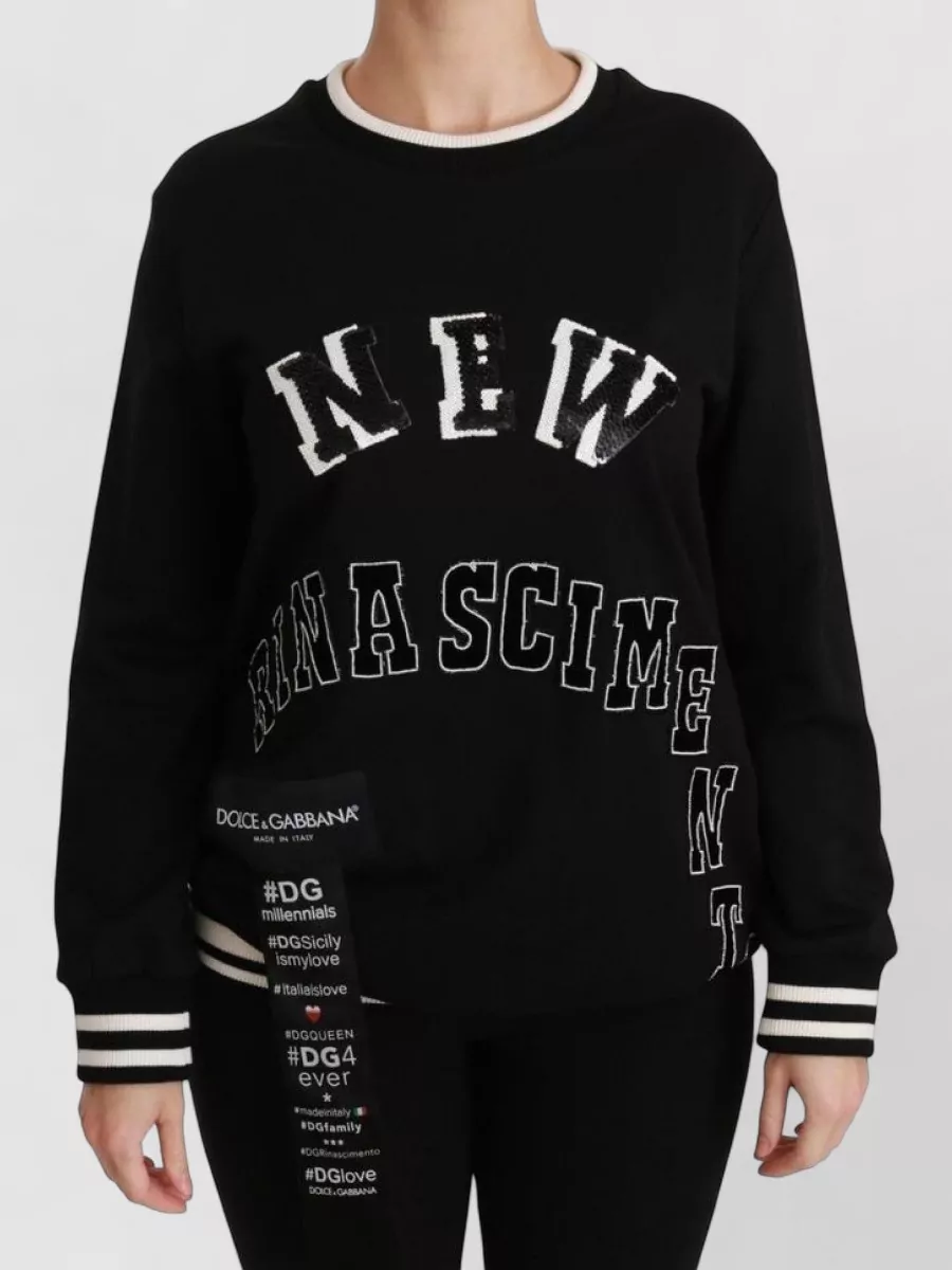Dolce&Gabbana Cotton logo-embroidered sweatshirt