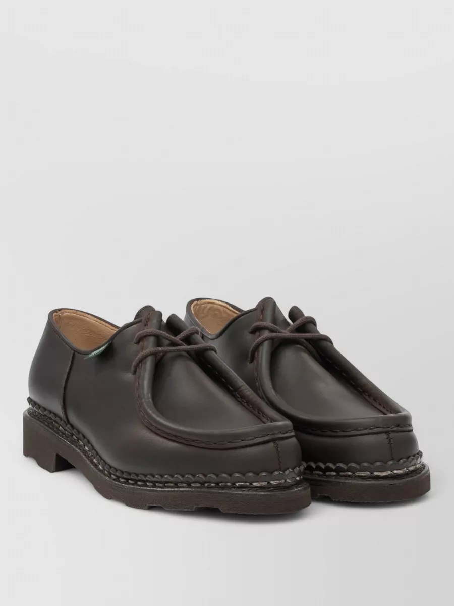 Paraboot leather lace-up loafers