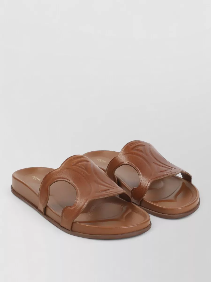 Celine leather slide sandals
