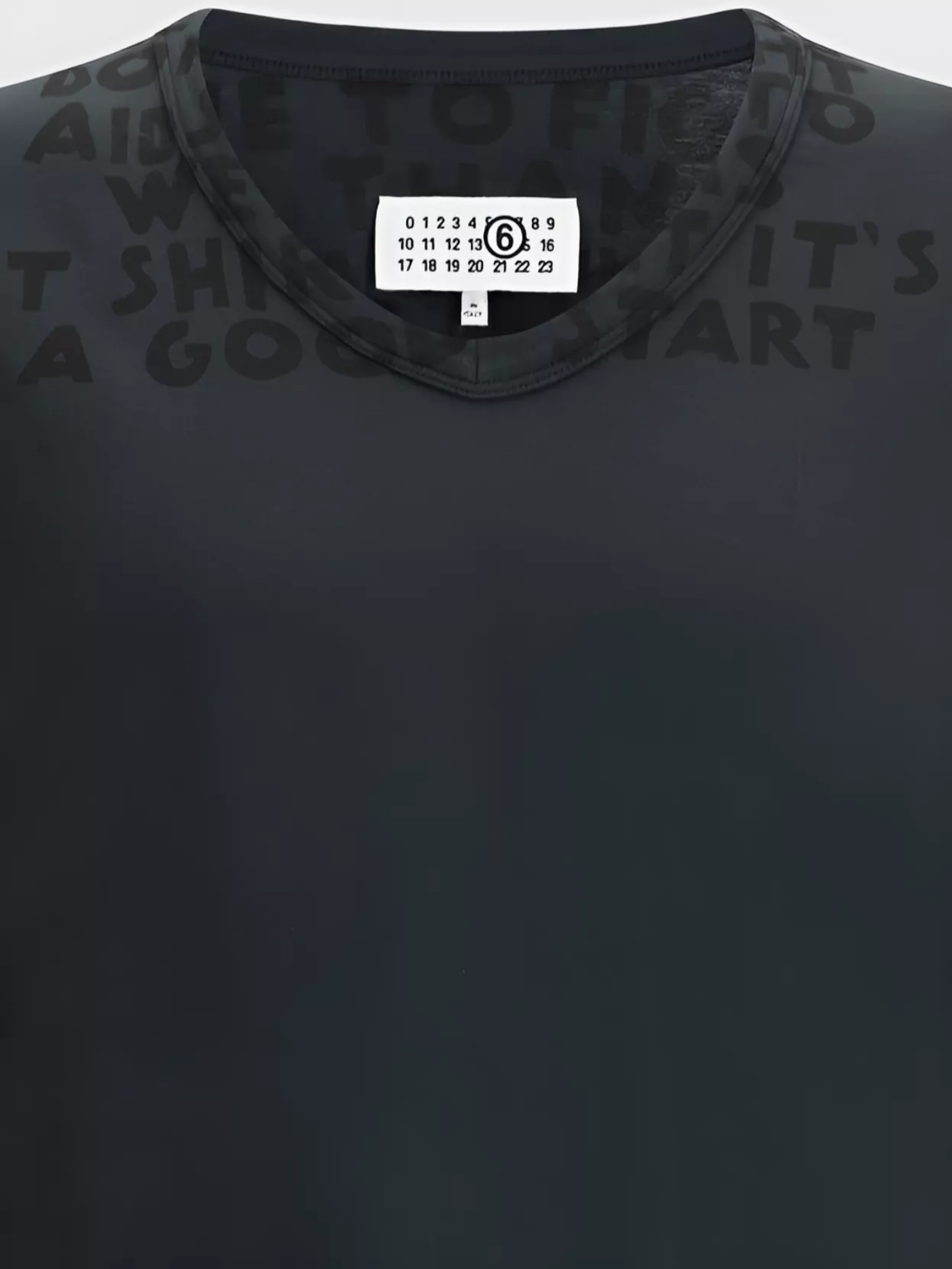 Tシャツ・カットソー MM6 Maison Margiela FW24 V-neck shirt (S52DT0035S47294 100) MM6 Maison Margiela V-Neck Shirt - White | S52DT0035S47294100