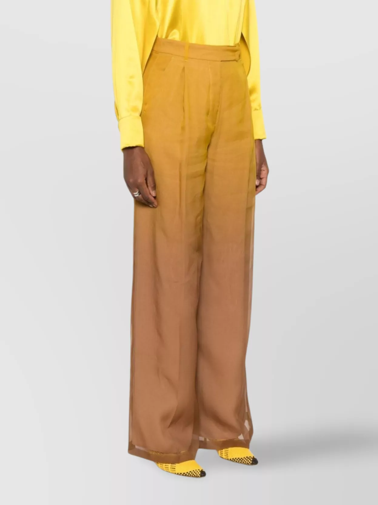 Max Mara Pleated Wide-Leg High Waist Trousers