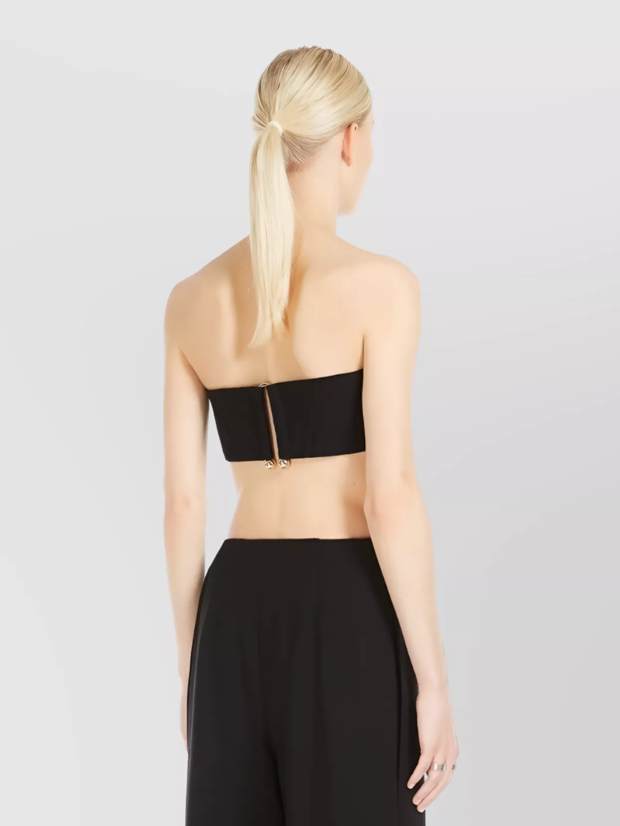 Sportmax Cropped Strapless Structured Top