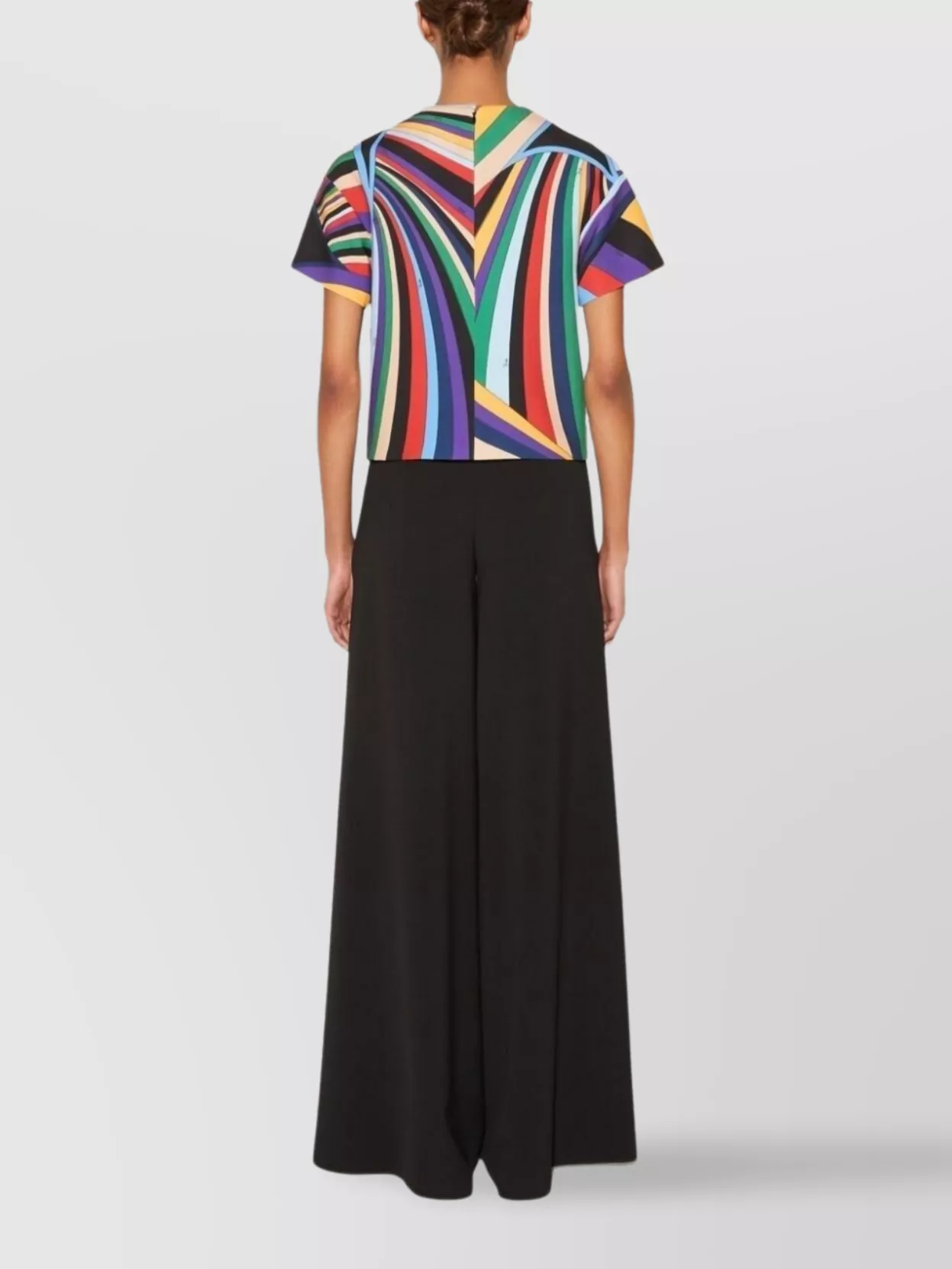 Pucci Iride-Print Short Sleeved Top