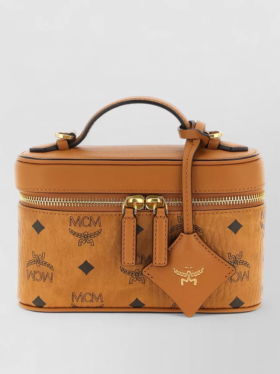 Mcm aren mini printed canvas vanity case