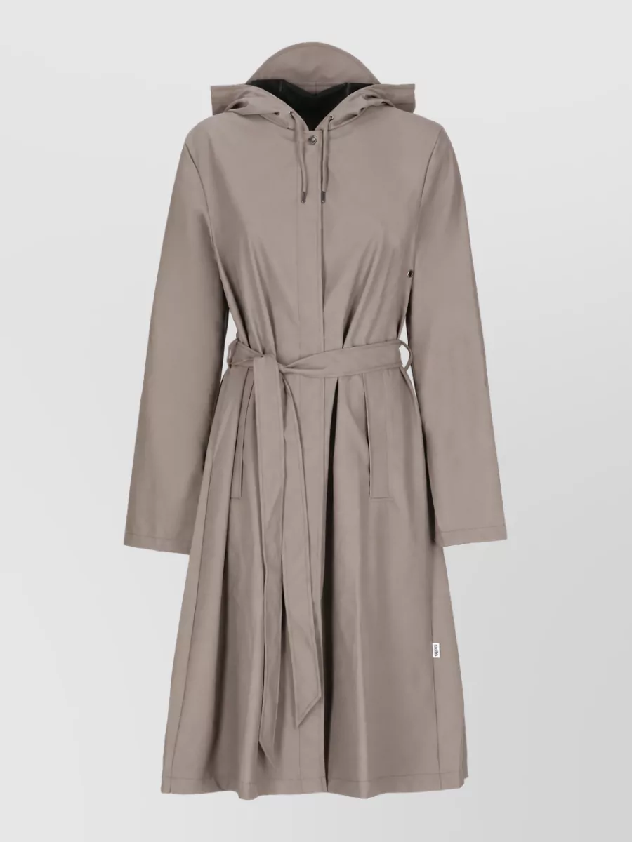 Rains long belted raincoat