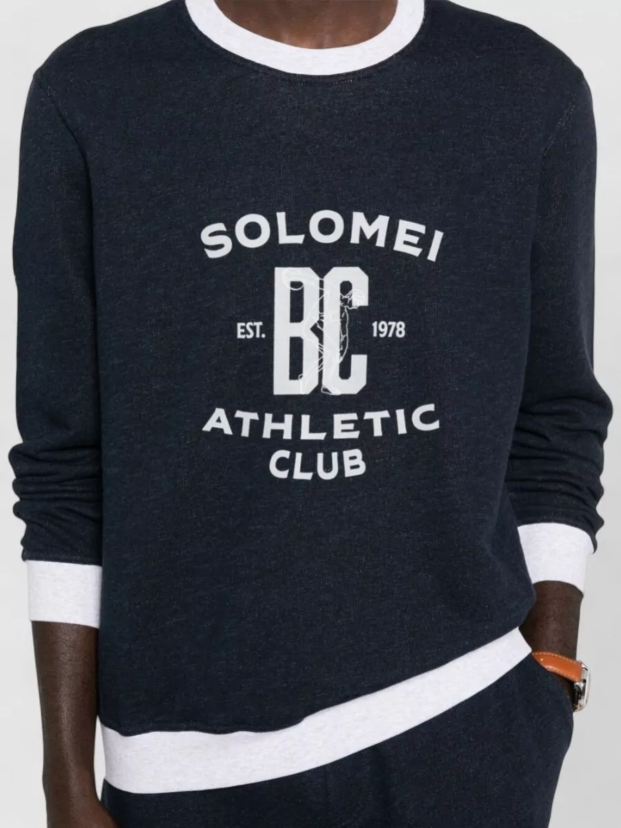 Brunello Cucinelli Cotton Sweatshirt With Logo And Crew Neck