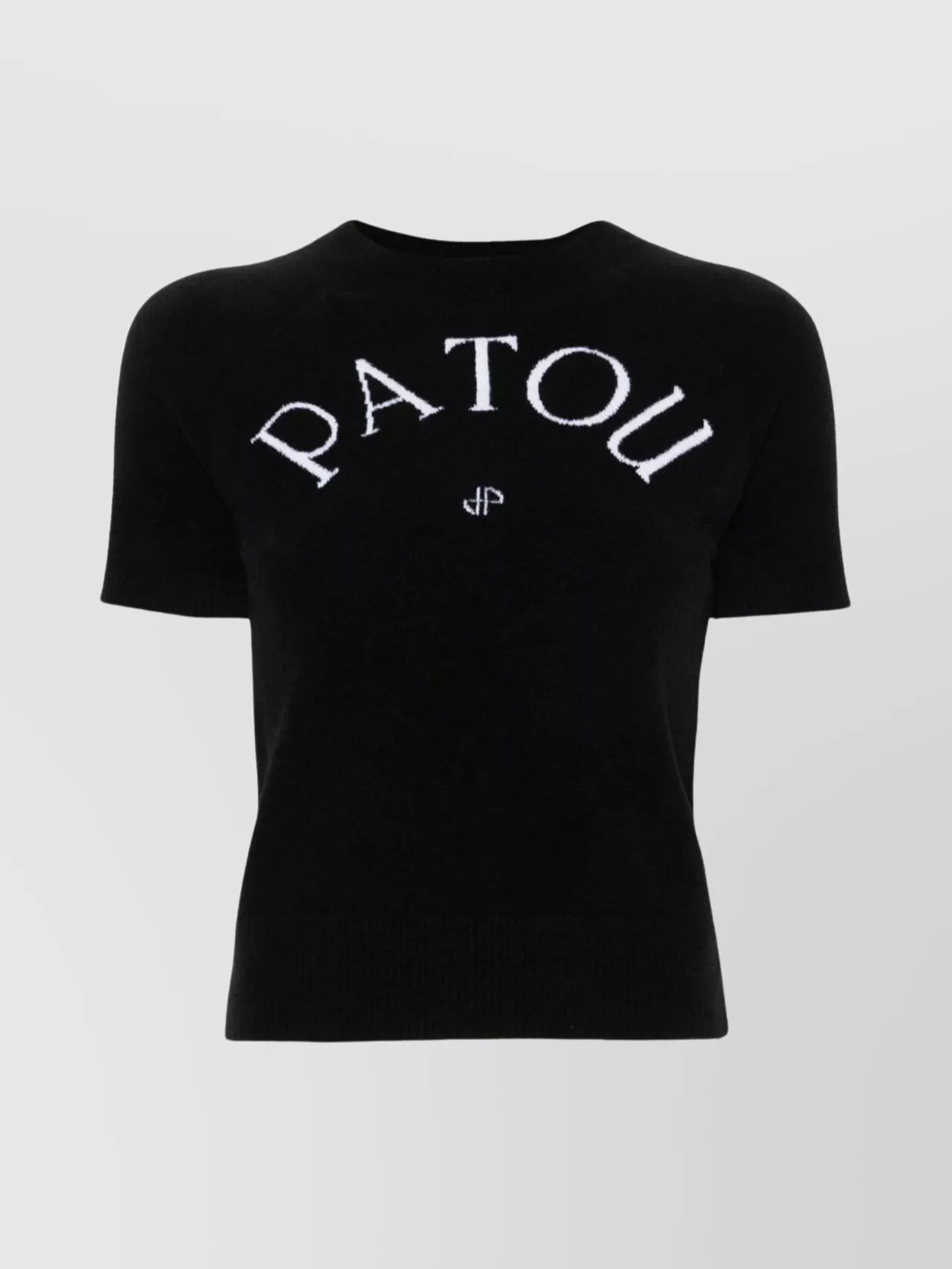 Shop Patou Brushed Cotton Crew Neck Knit Top
